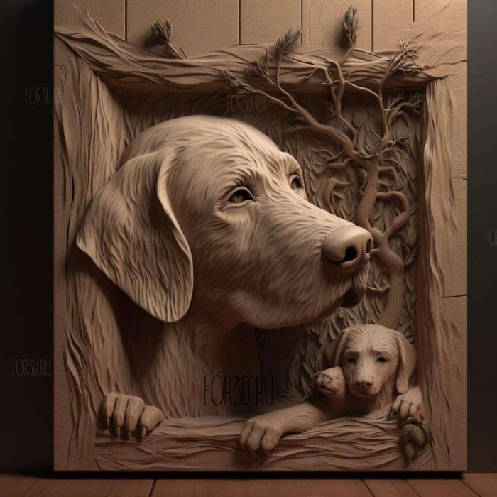Dog Afternoon movie 3 stl model for CNC